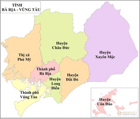 Bản Đồ Quy Hoạch Bà Rịa sau sáp nhập