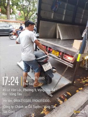 Chuyên chở xe máy đi tuyến Châu Đức Sài gòn tiện lợi